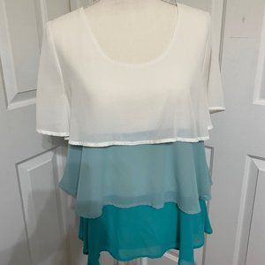 Entro M Light Weight Ruffle Layered Top